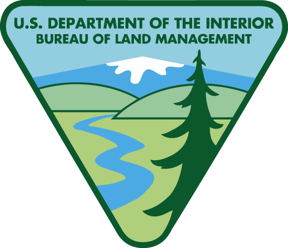 Bureau of Land Management (B L M) logo. U.S. Department of the Interior